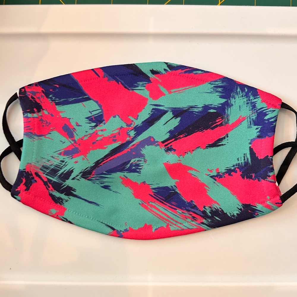 Multicolored face covering mask